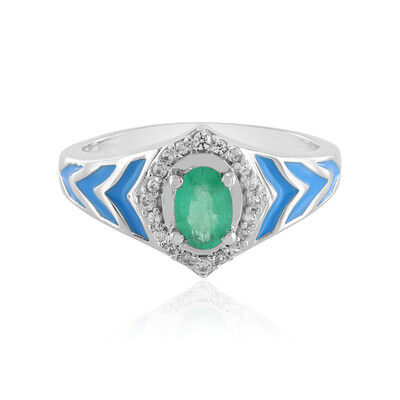 Anello in argento con Smeraldo Colombiano