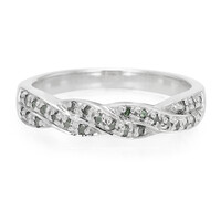 Anello placcato in platino con Diamante Fancy