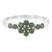 Anello placcato in platino con Diamante Fancy