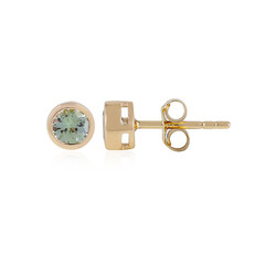Orecchini in oro con Tanzanite Verde