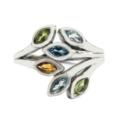 Anello in argento con Citrino