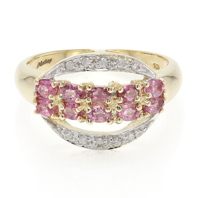 Anello in oro con Zaffiro Padparadscha (non riscaldato)