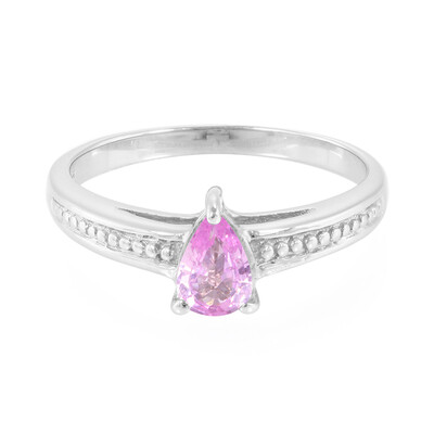 Anello in argento con Zaffiro Ceylon Rosa