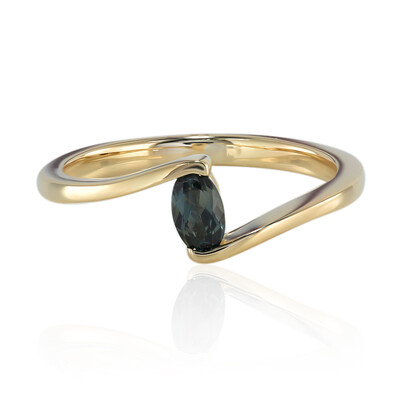 Anello in oro con Zaffiro Queensland verde acqua (Mark Tremonti)