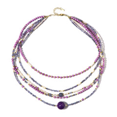 Collana in argento con Fosfosiderite (Riya)