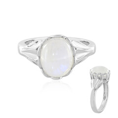 Anello in argento con Pietra di Luna Arcobaleno
