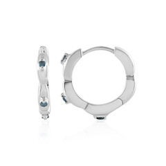 Orecchini in argento con Diamante Blu I3