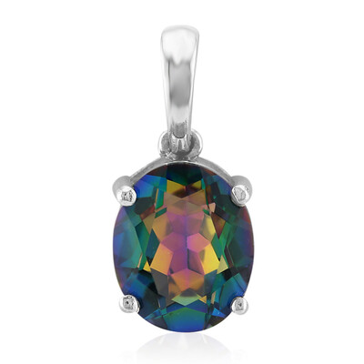 Ciondolo in argento con Quarzo Mistico Verde