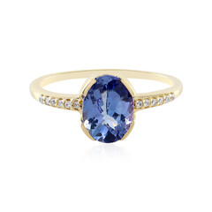 Anello in oro con Tanzanite (non riscaldata)