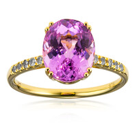 Anello in oro con Kunzite Brasiliana
