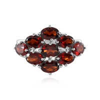 Anello in argento con Granato Mozambico