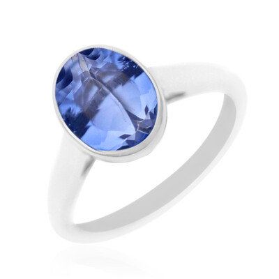 Anello in argento con Fluorite Cangiante