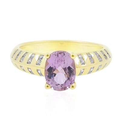 Anello in oro con Kunzite Brasiliana AAA (de Melo)