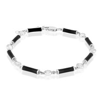 Bracciale in argento con Quarzo Bianco