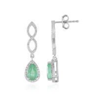 Orecchini in argento con Smeraldo Colombiano