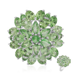 Anello in argento con Tsavorite