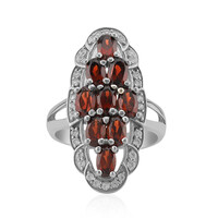 Anello in argento con Granato Mozambico