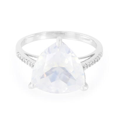 Anello in argento con Quarzo Ghiaccio di Luna