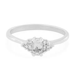 Anello in argento con Petalite