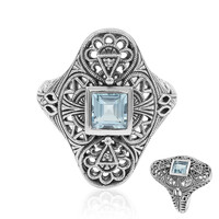 Anello in argento con Topazio Blu Cielo