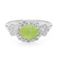 Anello in argento con Crisoprasio Imperiale