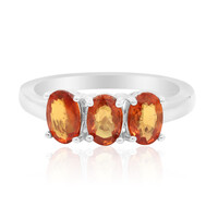 Anello in argento con Zaffiro Arancione