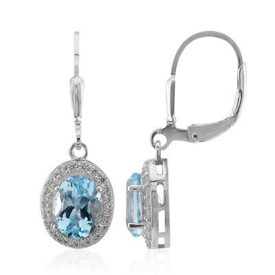 Orecchini in argento con Topazio Blu Cielo