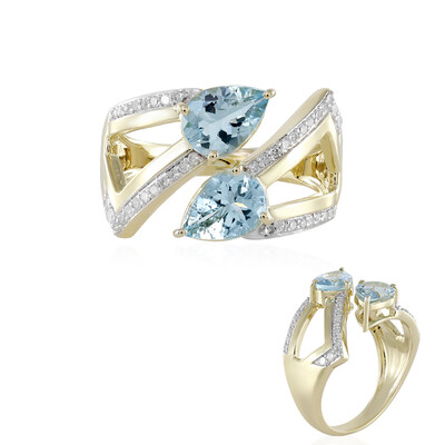 Anello in oro con Acquamarina Santa Maria (de Melo)