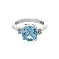 Anello in argento con Topazio Blu Cielo