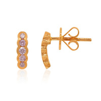 Orecchini in oro con Diamante Rosa d'Argyle I3 (Mark Tremonti)
