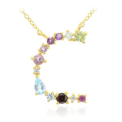 Collana in argento con Topazio Blu Svizzero