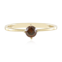 Anello in oro con Diamante Rosso I2