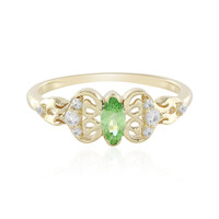Anello in oro con Tsavorite della Tanzania