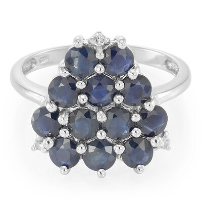 Anello in argento con Zaffiro Blu
