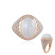 Anello in argento con Pietra di Luna Bianca (KM by Juwelo)