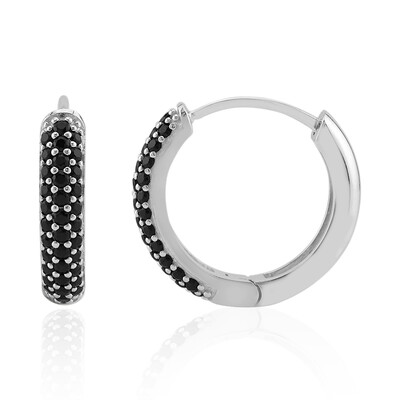 Orecchini in argento con Spinello Nero