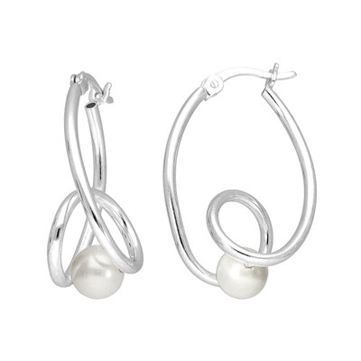 Orecchini in argento con Perla d'Acqua Dolce Bianca