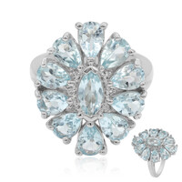 Anello in argento con Topazio Blu Cielo