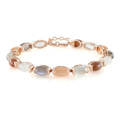 Bracciale in argento con Pietra di Luna Cioccolato (KM by Juwelo)