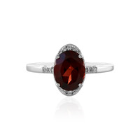 Anello in argento con Granato Mozambico