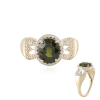 Anello in oro con Zircone Ceylon Verde (AMAYANI)