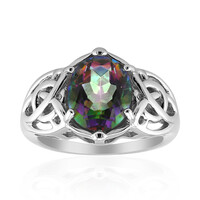 Anello in argento con Quarzo Mistico Verde