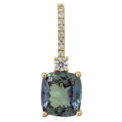 Ciondolo in oro con Tanzanite (non riscaldata)
