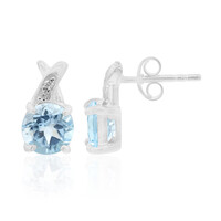 Orecchini in argento con Topazio Blu Cielo