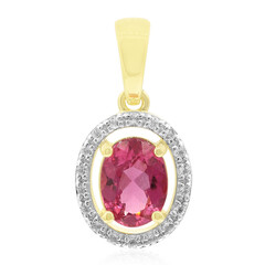 Ciondolo in oro con Tormalina Rosa Californiana