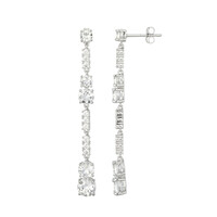 Orecchini in argento con Topazio Bianco (Adela Silber)