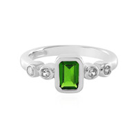 Anello in argento con Diopside Russo