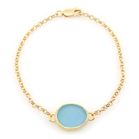 Bracciale in argento con Calcedonio Blu