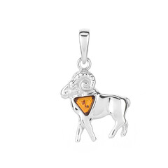 Ciondolo in argento con Ambra Baltica