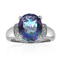 Anello in argento con Quarzo Mistico Blu